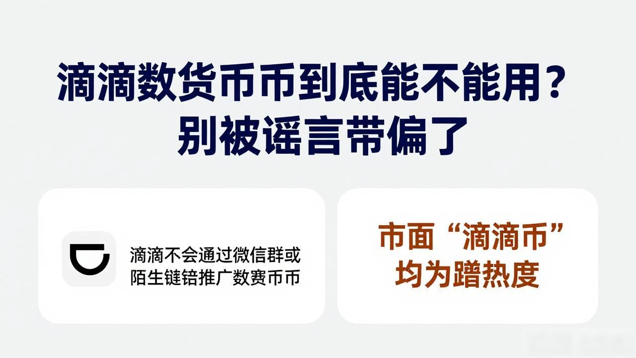 滴滴数字货币能用吗_滴滴出行是否发行数字货币_滴滴币是否存在及风险