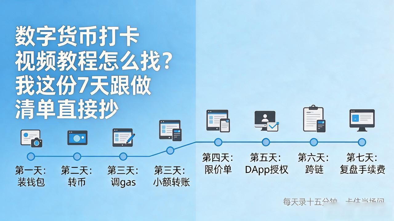 数字货币新手打卡视频教程_数字货币打卡视频教程_真实屏幕录制教程